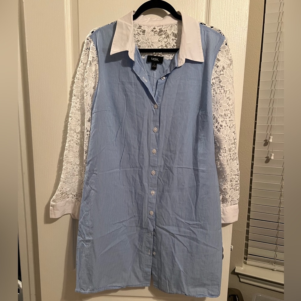 MSK lace sleeve dress
